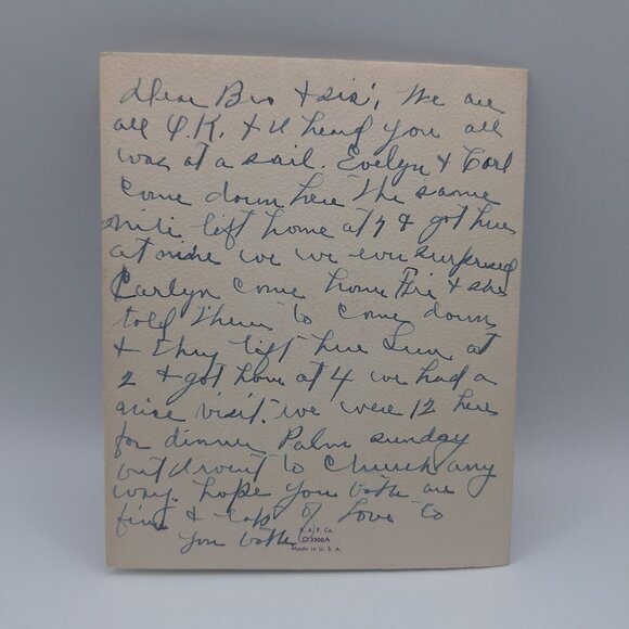 Vintage BAP Co Joyous Easter Floral Greeting Card Sentimental USA Craft Journal - Picture 3 of 4